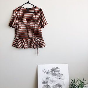 Old Navy: retro wrap blouse (NWOT)